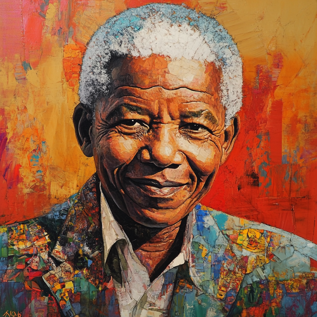 Commemorating Art Piece Of Nelson Mandela